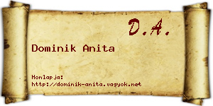 Dominik Anita névjegykártya